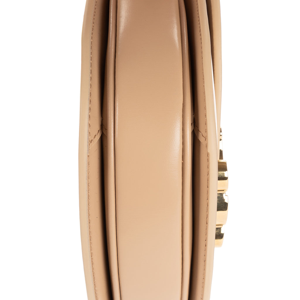 Shoulder Bag Besace Clea Mini Beige Smooth Calfskin Leather