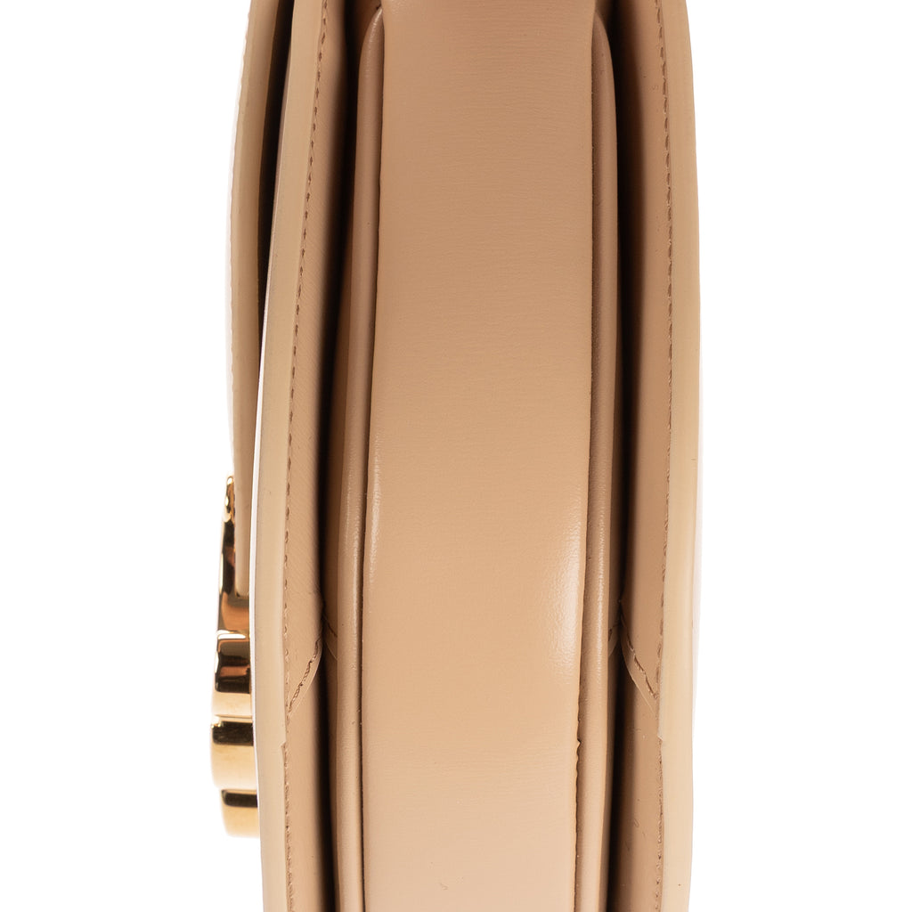 Shoulder Bag Besace Clea Mini Beige Smooth Calfskin Leather