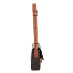 Bolso de Hombro Clásico Claude Triomphe Pequeño Lona Triomphe Marrón