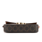 Bolso de Hombro Clásico Claude Triomphe Pequeño Lona Triomphe Marrón