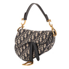Bolso de mano Oblique Saddle Mini lona Diorissimo Oblique azul marino