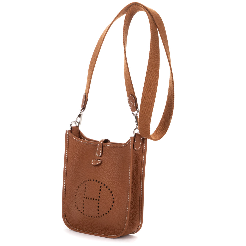 Shoulder Bag Evelyne 16 Amazone Mini Brown Clemence Leather
