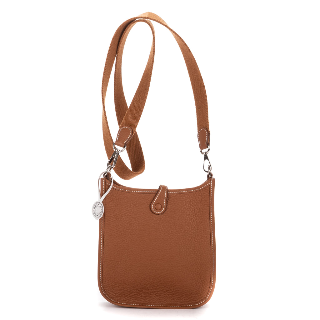 Shoulder Bag Evelyne 16 Amazone Mini Brown Clemence Leather
