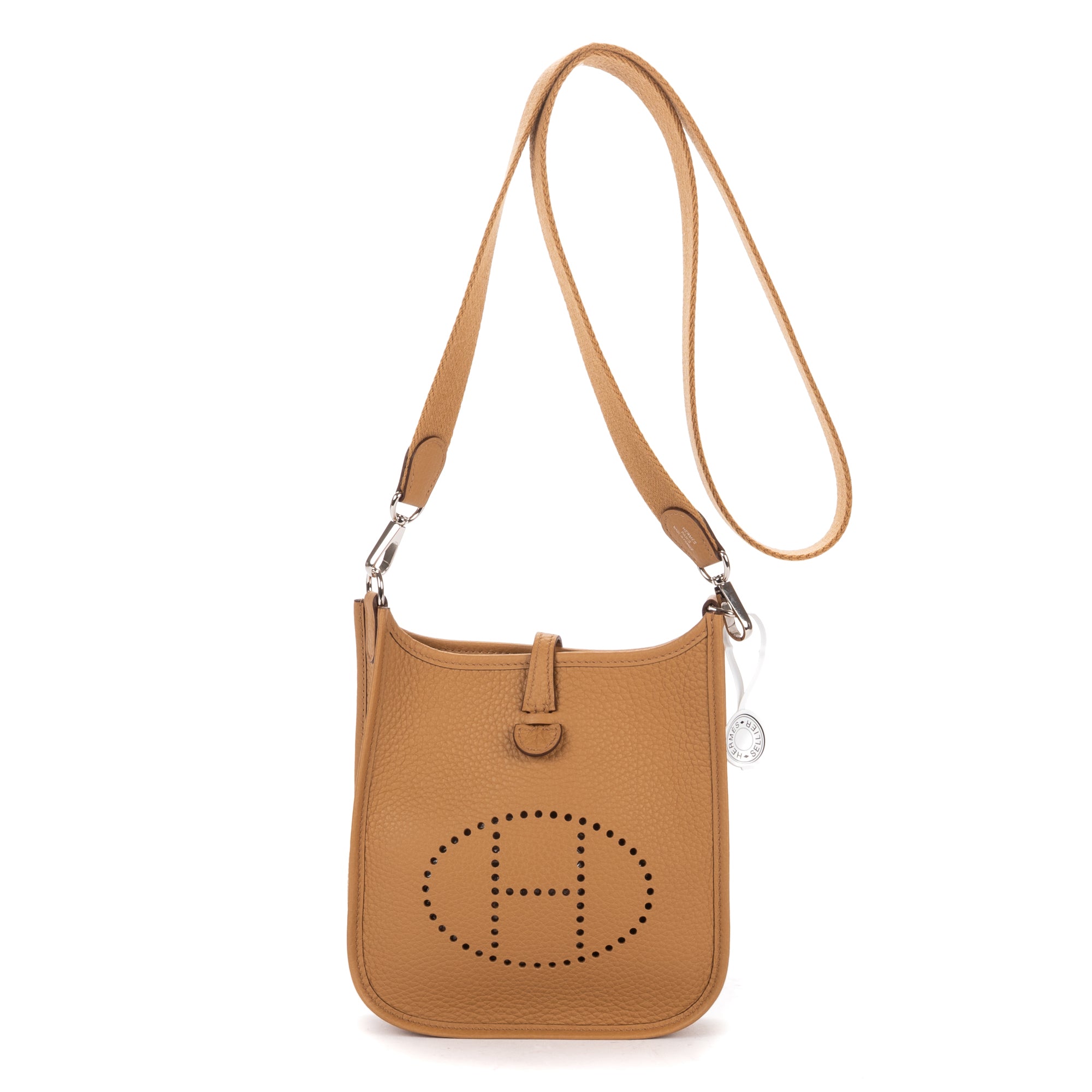 Shoulder Bag Evelyne 16 Amazone Mini Biscuit Camel Clemence Leather