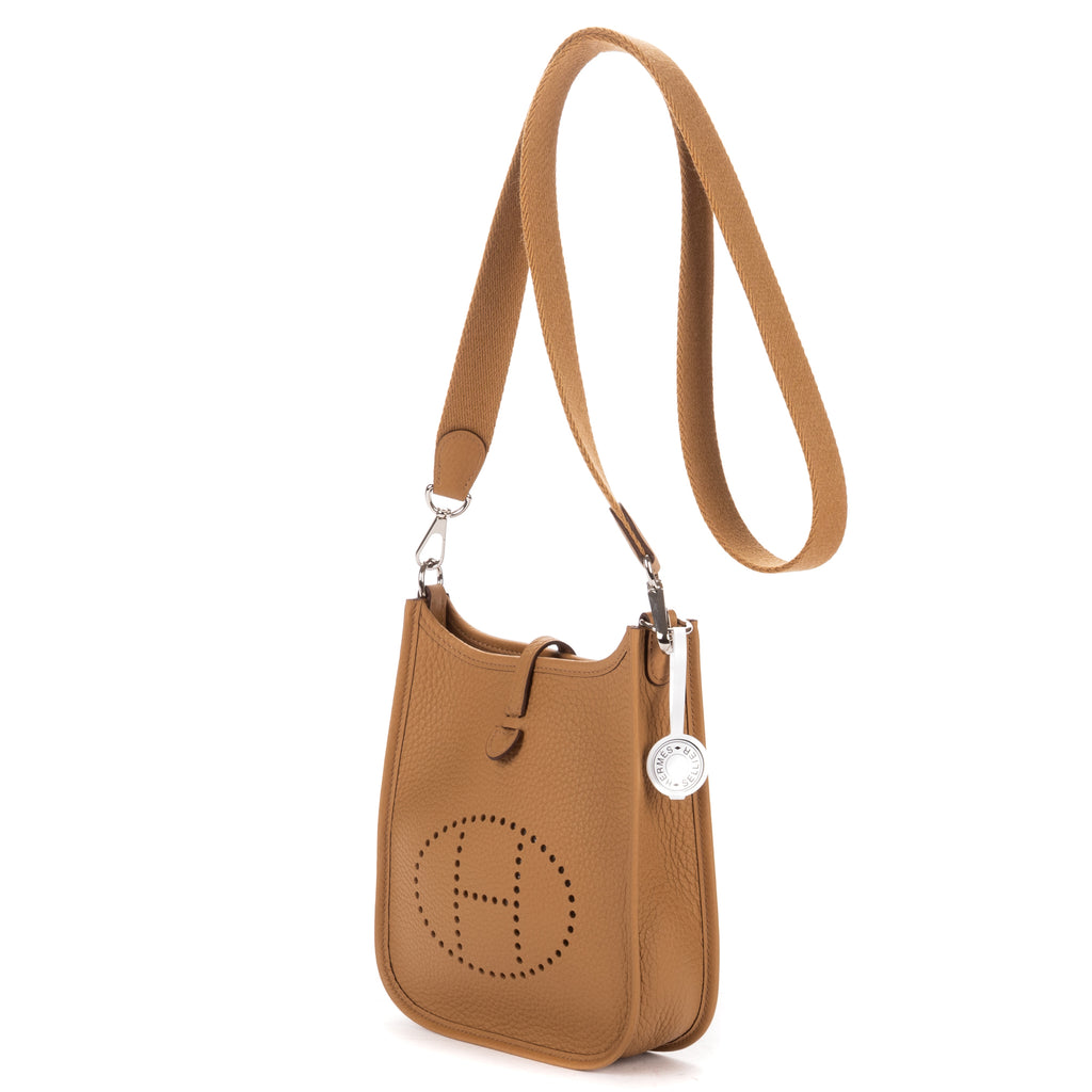 Shoulder Bag Evelyne 16 Amazone Mini Biscuit Camel Clemence Leather