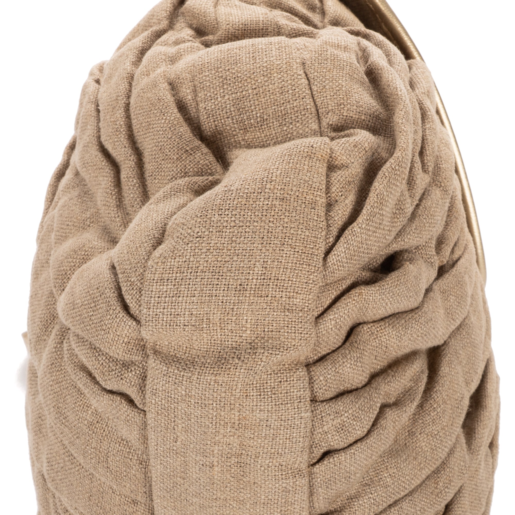 Shoulder Bag Hobo Bag Beige Matelasse Coffer Woven Canvas
