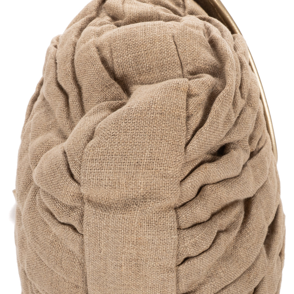 Shoulder Bag Hobo Bag Beige Matelasse Coffer Woven Canvas
