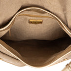 Shoulder Bag Hobo Bag Beige Matelasse Coffer Woven Canvas