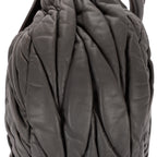 Shoulder Bag Coffer  Flap Hobo Grey Matelasse Lux Leather