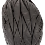 Shoulder Bag Coffer  Flap Hobo Grey Matelasse Lux Leather