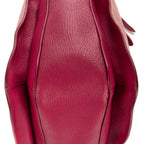 Shoulder Bag Two color Pushlock Tote Pink Madras Leather
