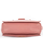 Shoulder Bag Pushlock Tote Pink Madras Leather
