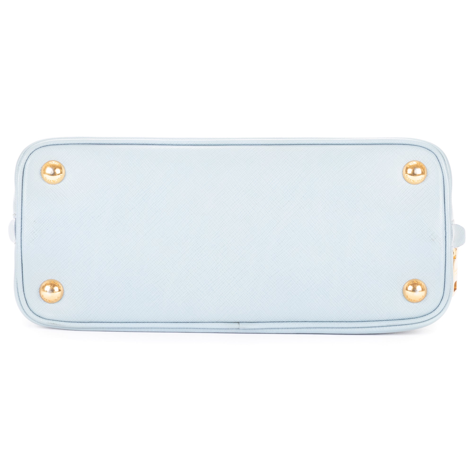 Bolso de Hombro Pequeño Promenade de Piel Saffiano Azul
