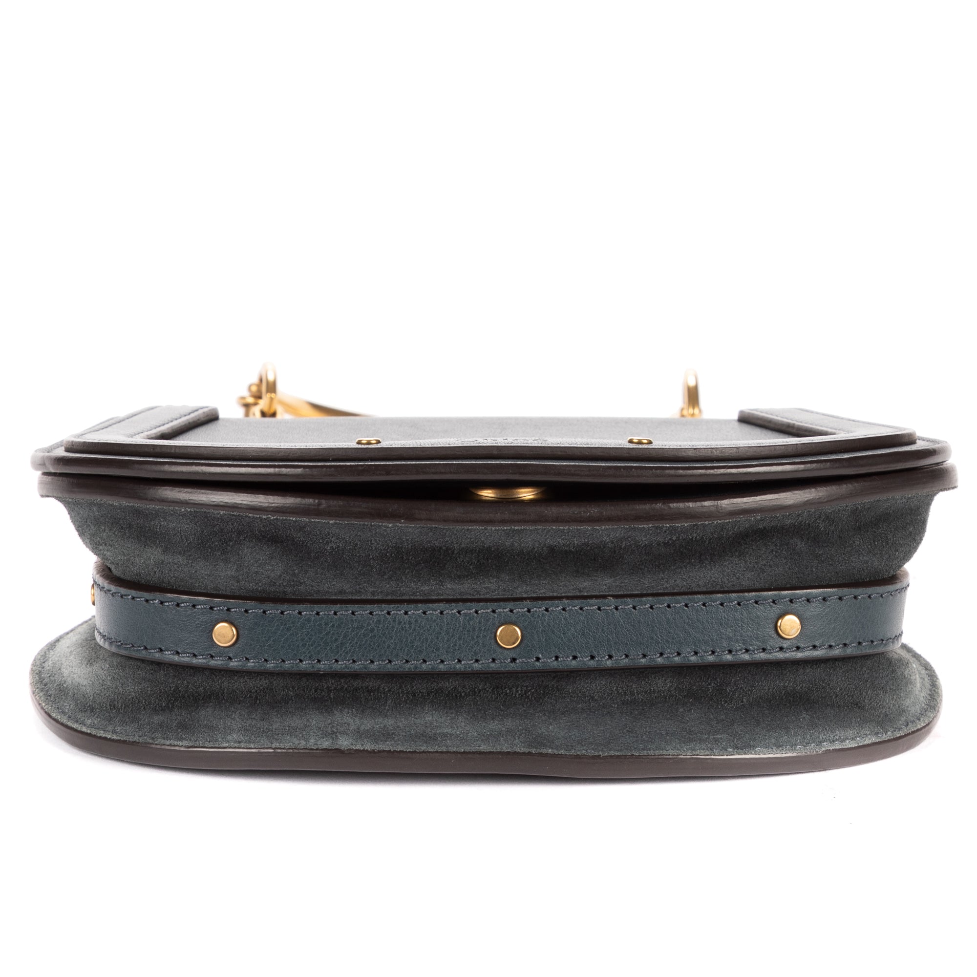 Shoulder Bag Small Nile Bracelet Bag Small Navy Calfskin Leather