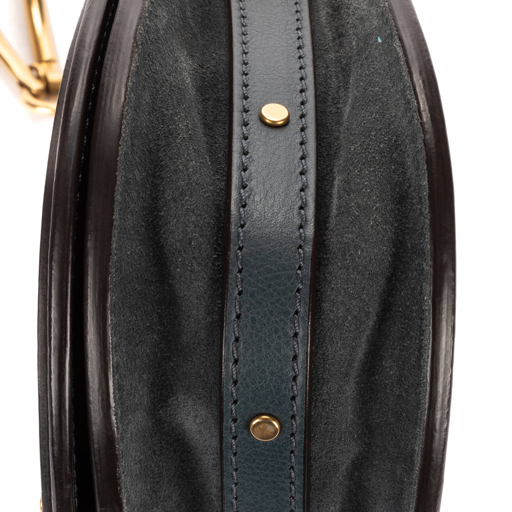Shoulder Bag Small Nile Bracelet Bag Small Navy Calfskin Leather