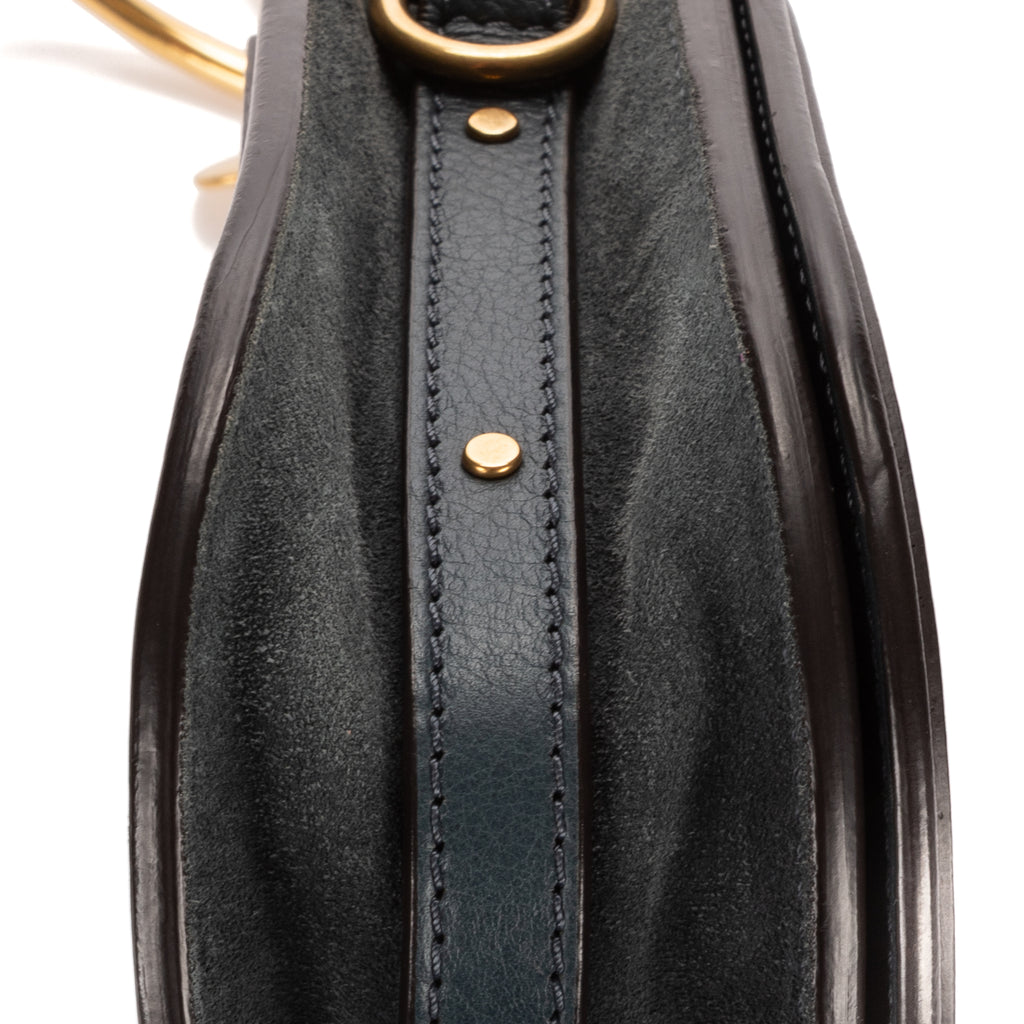 Shoulder Bag Small Nile Bracelet Bag Small Navy Calfskin Leather