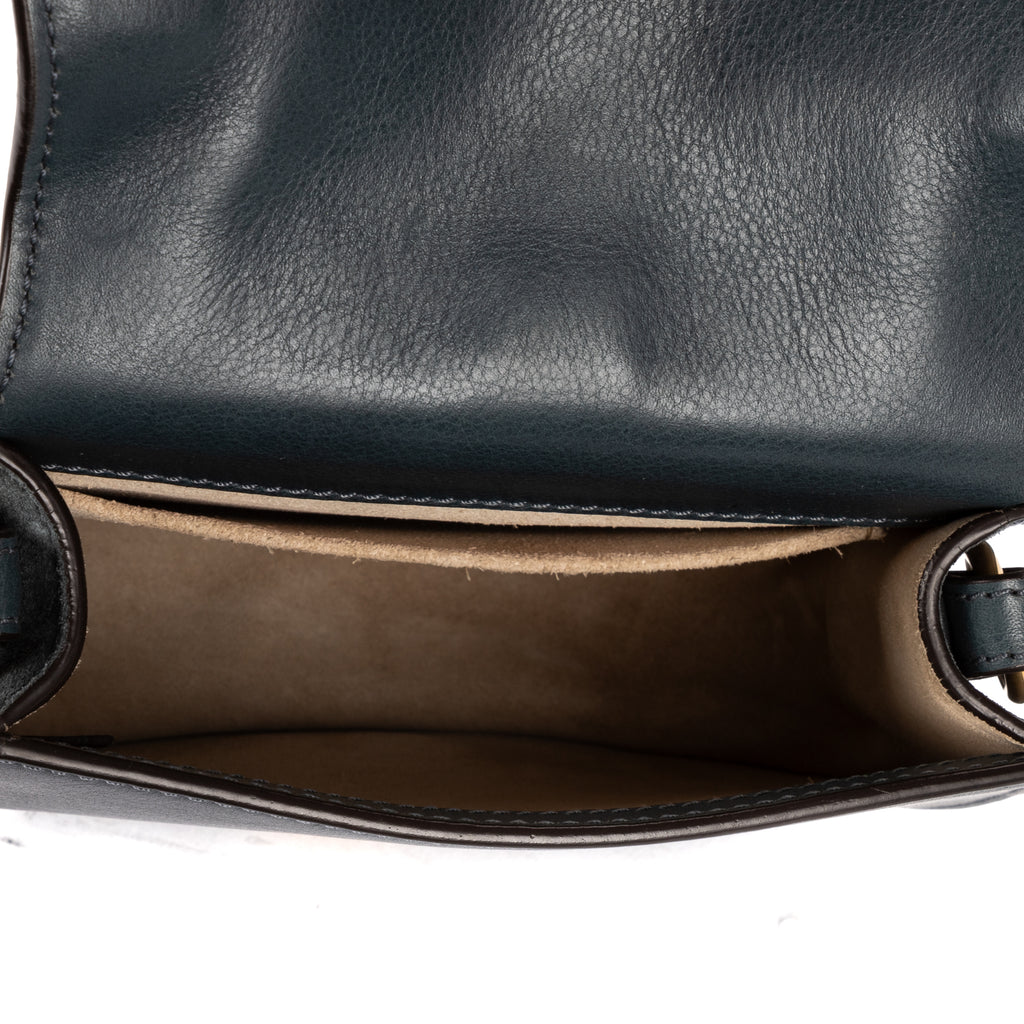 Shoulder Bag Small Nile Bracelet Bag Small Navy Calfskin Leather