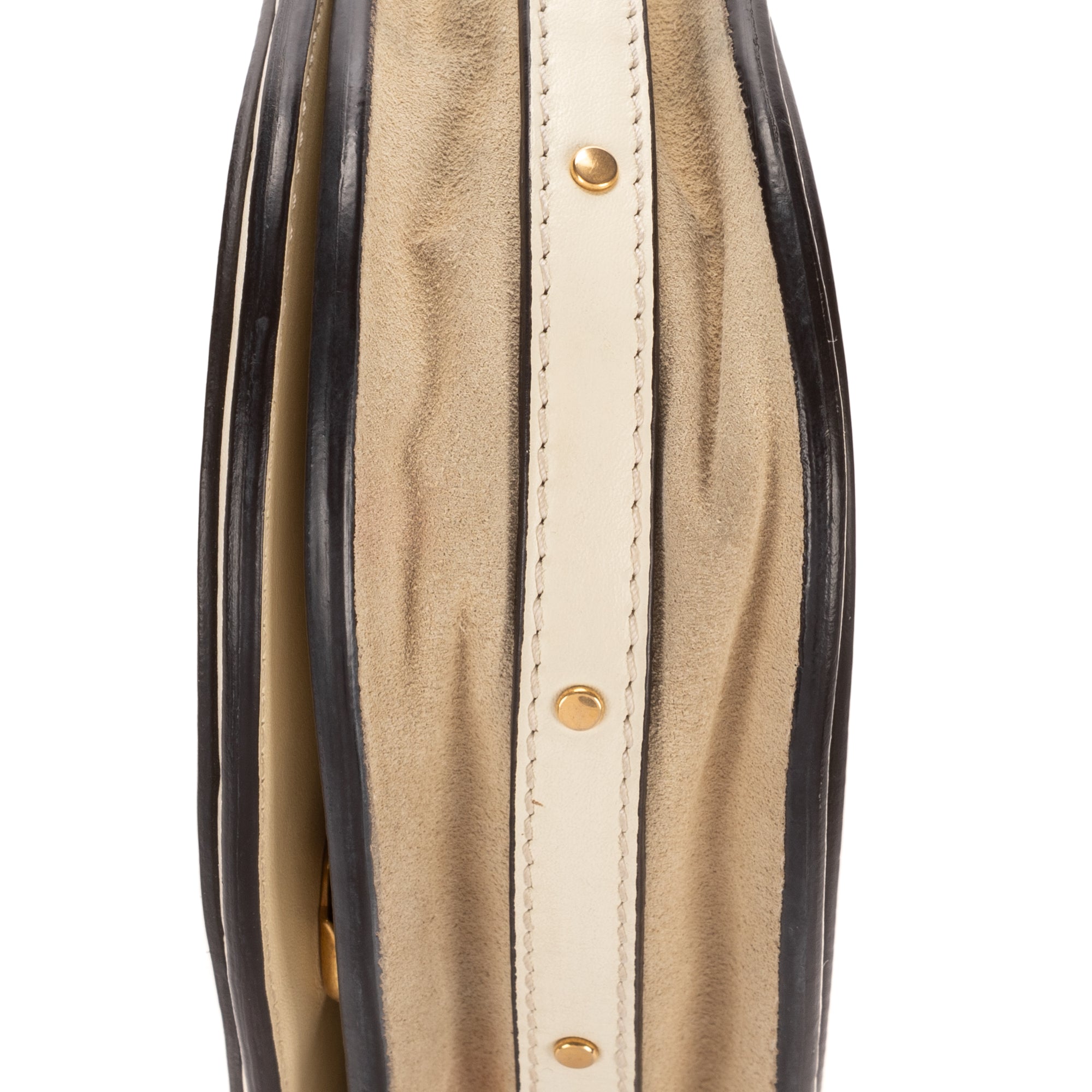 Shoulder Bag Small Nile Bracelet Bag Small Ivory Quilted Chevron Leather