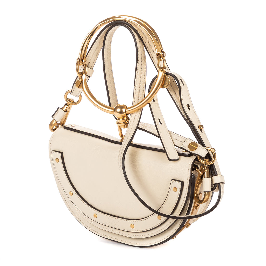 Shoulder Bag Nile Bracelet Crossbody Ivory Calfskin Leather