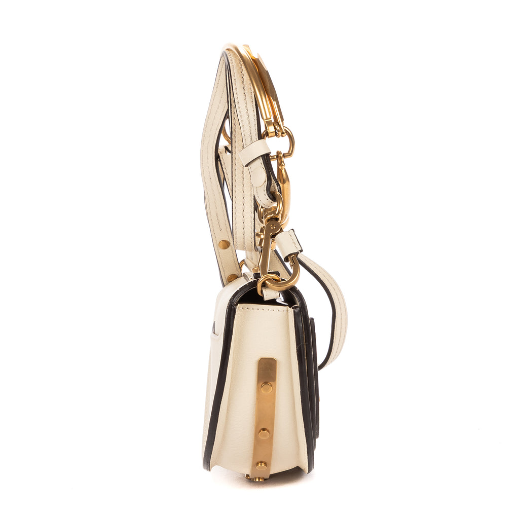 Shoulder Bag Nile Bracelet Crossbody Ivory Calfskin Leather