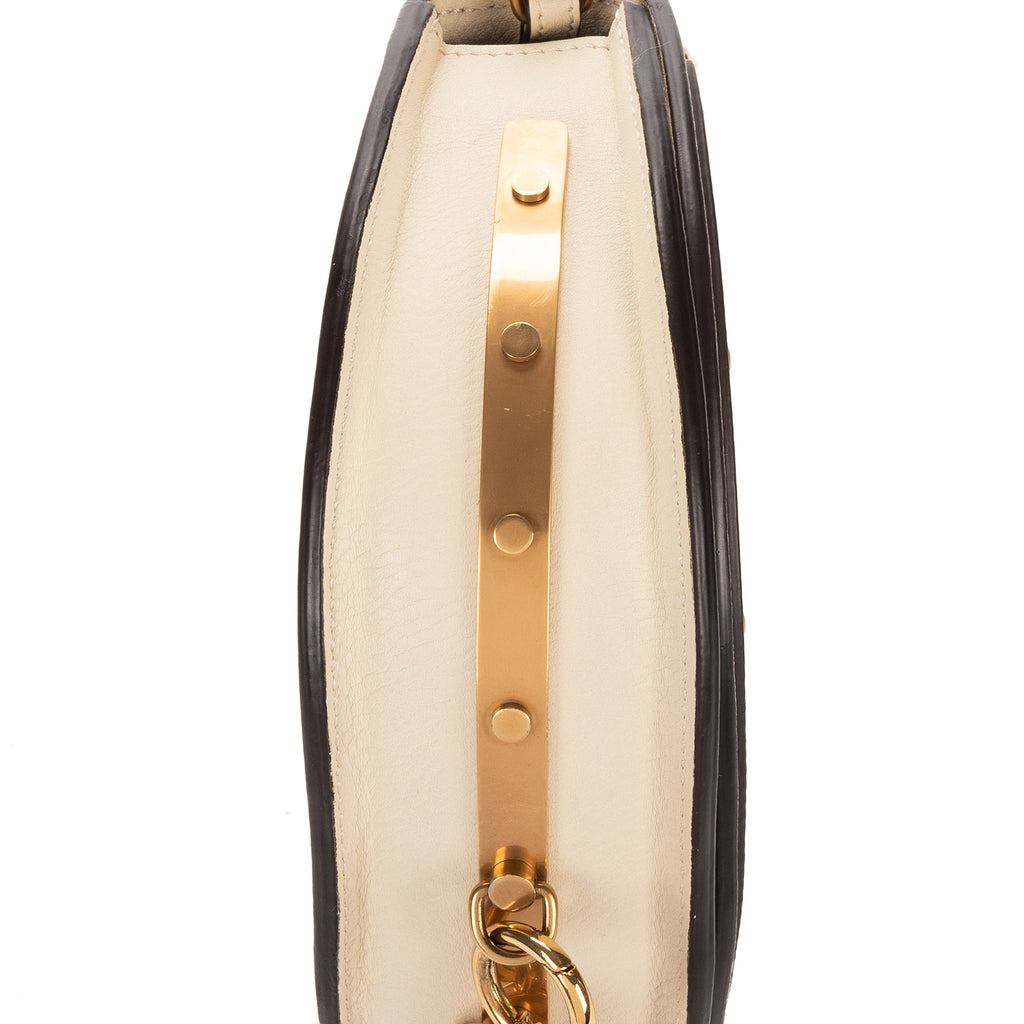 Shoulder Bag Nile Bracelet Crossbody Ivory Calfskin Leather