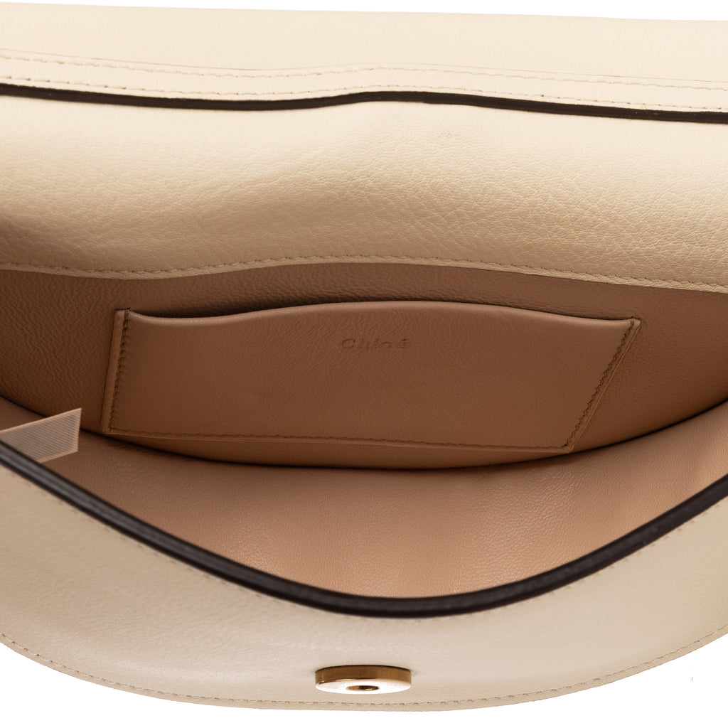 Shoulder Bag Nile Bracelet Crossbody Ivory Calfskin Leather