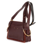 Shoulder Bag Small Roy Clutch Crossbody Small Burgundy Calfskin Leather