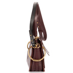 Shoulder Bag Small Roy Clutch Crossbody Small Burgundy Calfskin Leather
