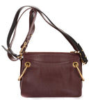 Bandolera pequeña Roy Clutch Piel de becerro burdeos