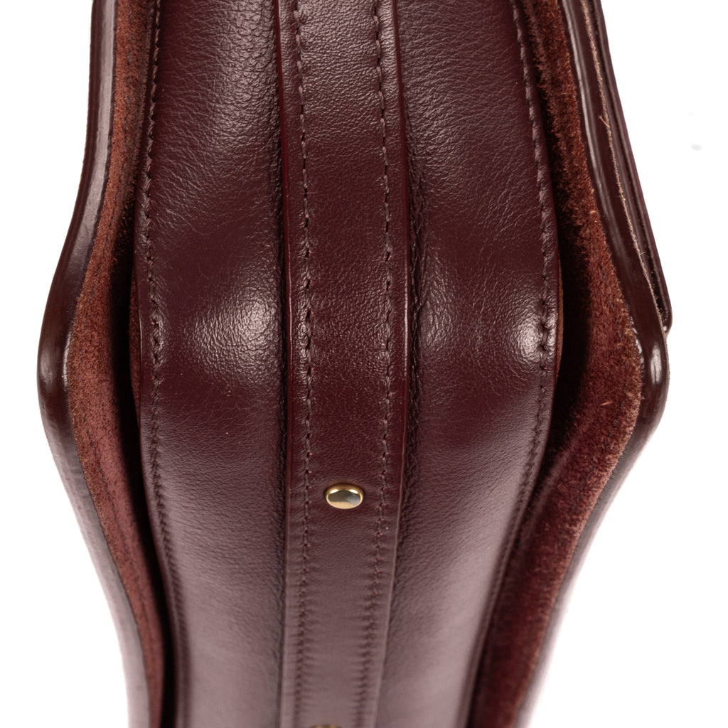 Shoulder Bag Small Roy Clutch Crossbody Small Burgundy Calfskin Leather
