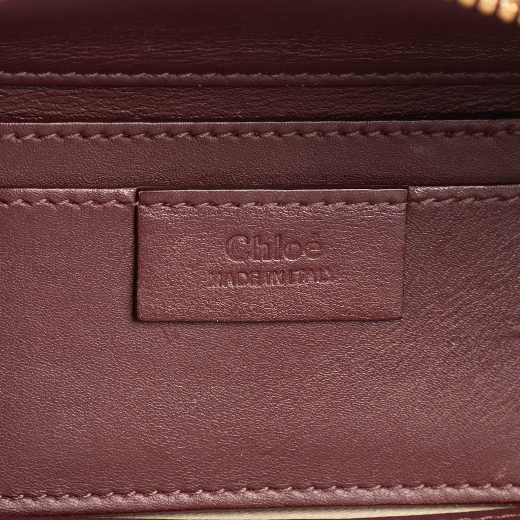 Shoulder Bag Small Roy Clutch Crossbody Small Burgundy Calfskin Leather
