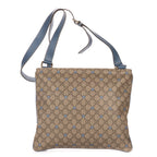 Shoulder Bag Large Square Zip Messenger Large BeigeBlue Supreme Star Print Canvas