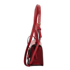 Shoulder Bag Small Barcelona Small Burgundy Grained Calfskin Leather