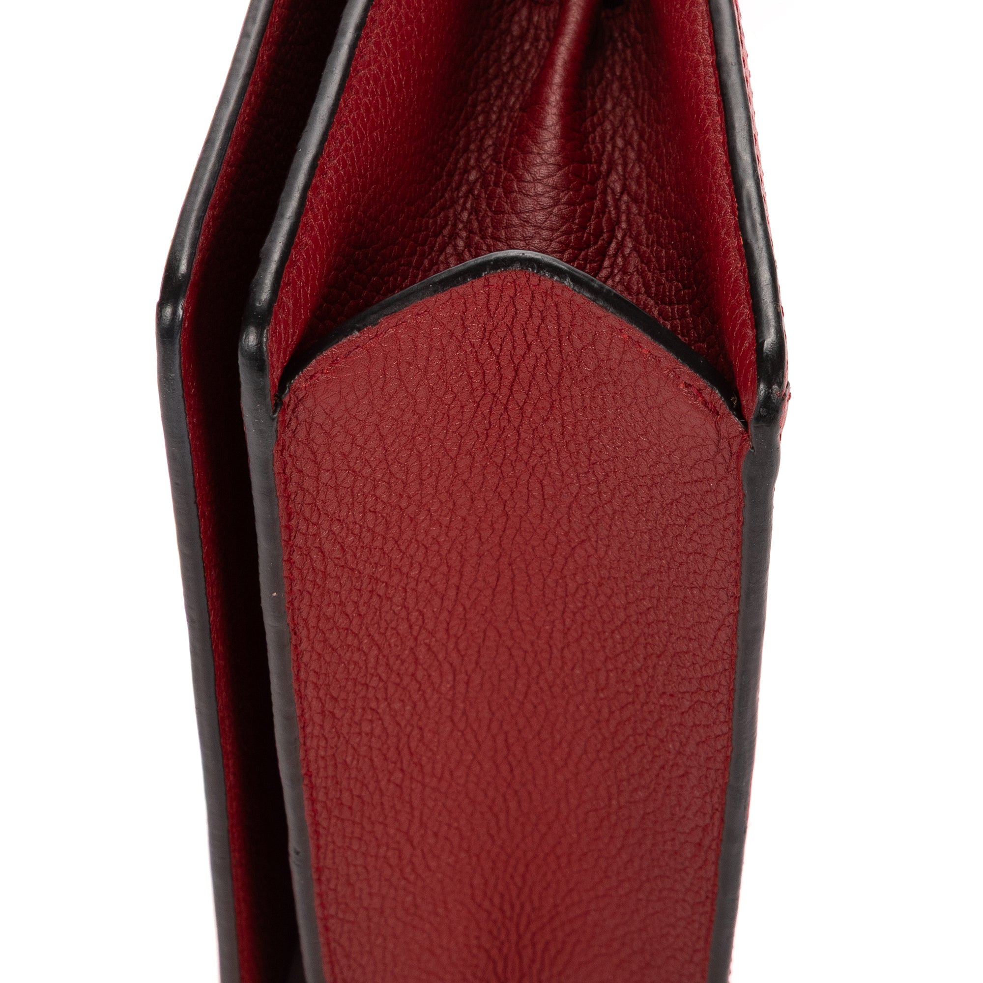 Shoulder Bag Small Barcelona Small Burgundy Grained Calfskin Leather