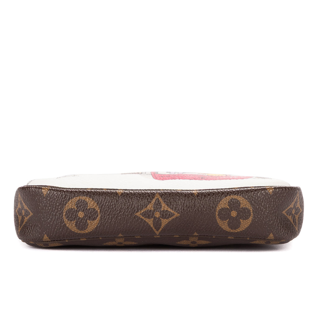 Shoulder Bag Ltd. Ed. 2019 Christmas Animation Mini Pochette Accessoires Brown Vivienne Mascot Monogram Canvas