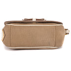 Shoulder Bag Logo Jacquard Flap Beige Jacquard Canvas