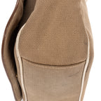 Shoulder Bag Logo Jacquard Flap Beige Jacquard Canvas
