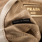 Shoulder Bag Logo Jacquard Flap Beige Jacquard Canvas
