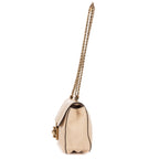 Shoulder Bag Small Elsie Chain Flap Small Beige Grained Calfskin Leather