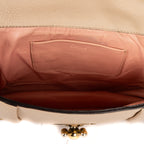 Shoulder Bag Small Elsie Chain Flap Small Beige Grained Calfskin Leather