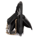 Shoulder Bag Small Faye Small Black Calfskin/Suede Leather