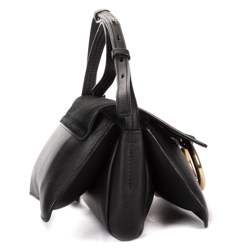 Shoulder Bag Small Faye Small Black Calfskin/Suede Leather