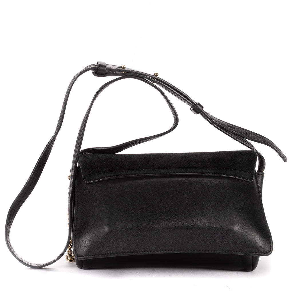 Shoulder Bag Small Faye Small Black Calfskin/Suede Leather