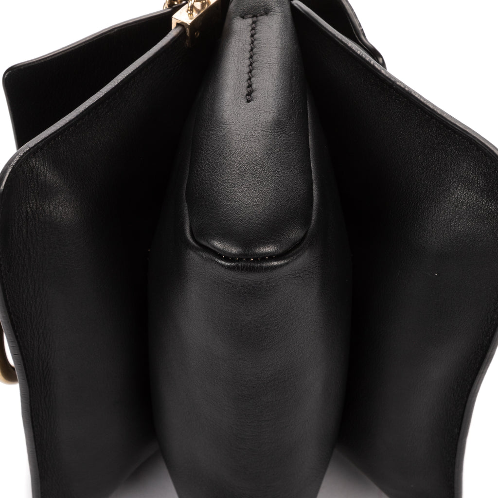 Shoulder Bag Small Faye Small Black Calfskin/Suede Leather