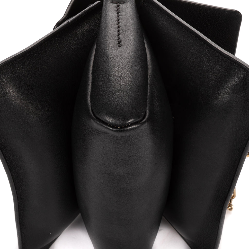 Shoulder Bag Small Faye Small Black Calfskin/Suede Leather