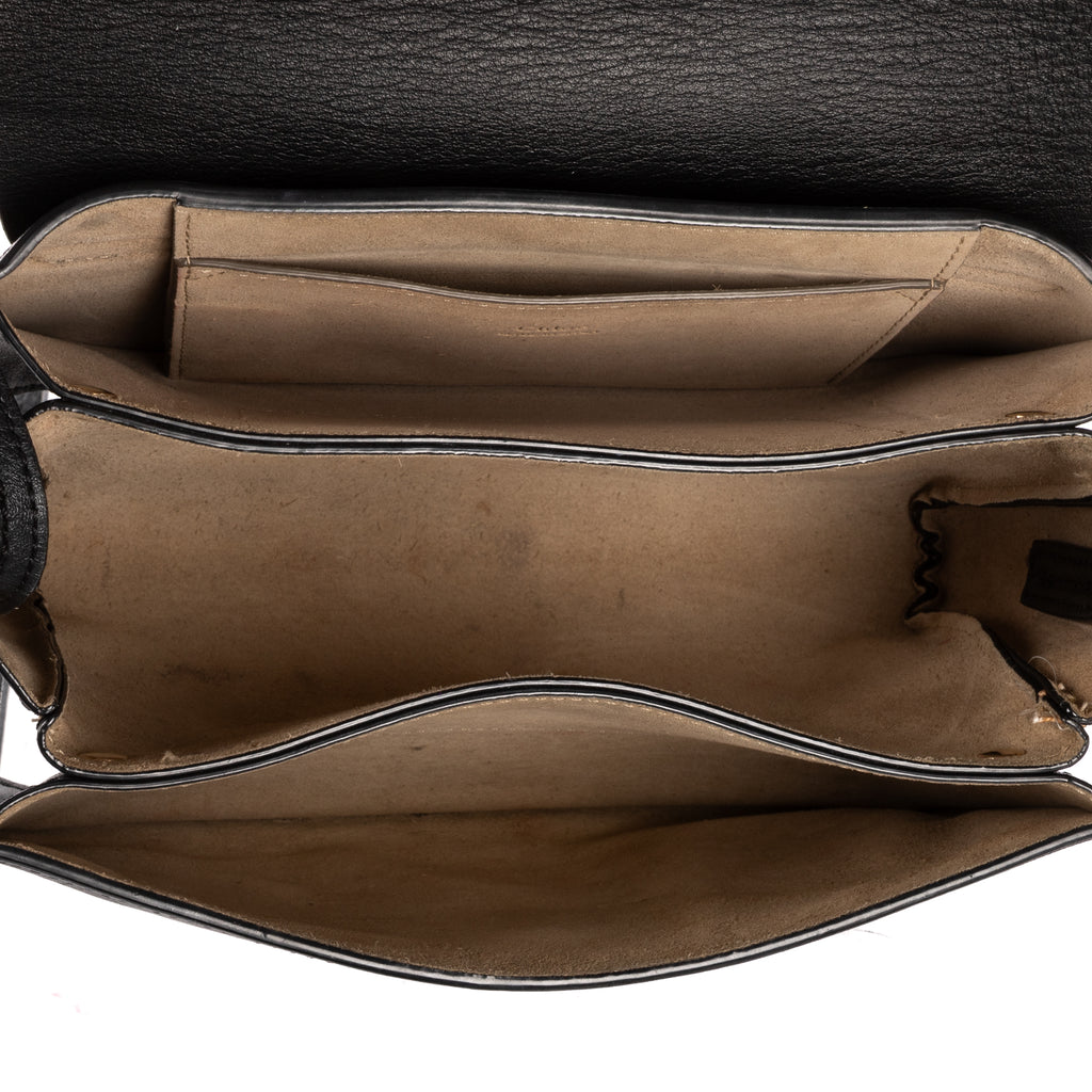 Shoulder Bag Small Faye Small Black Calfskin/Suede Leather