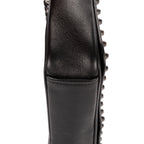 Shoulder Bag Studded Flap Crossbody Black Studded Leather