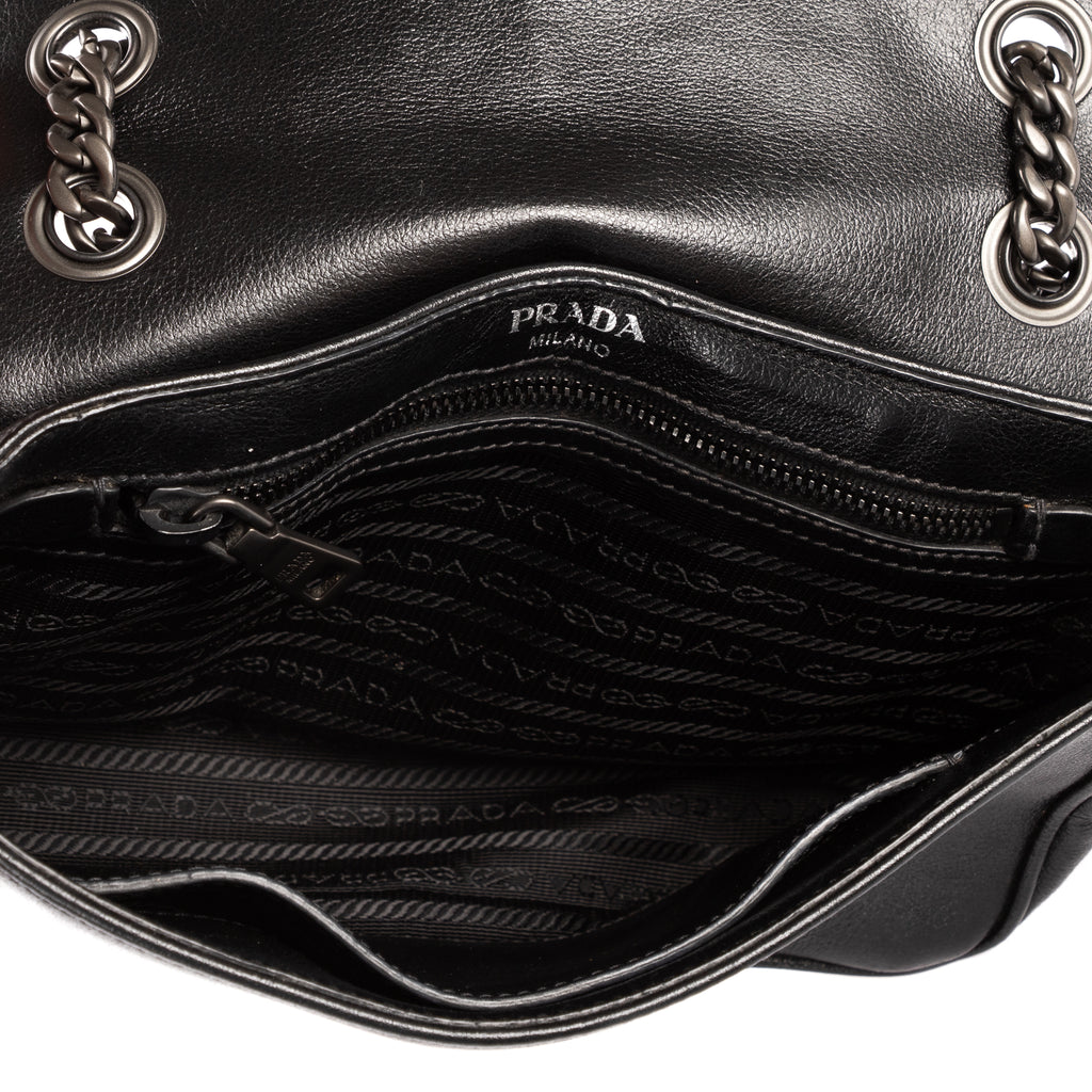 Shoulder Bag Studded Flap Crossbody Black Studded Leather