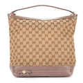 Shoulder Bag Bree Bow Hobo Bag Beige Monogrammed Canvas