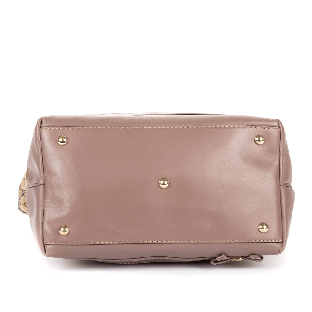 Shoulder Bag Bree Bow Hobo Bag Beige Monogrammed Canvas